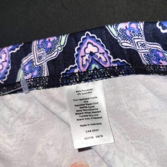 Talbots Navy Medallion Stretch Skirt 1X - Picture 4 of 7